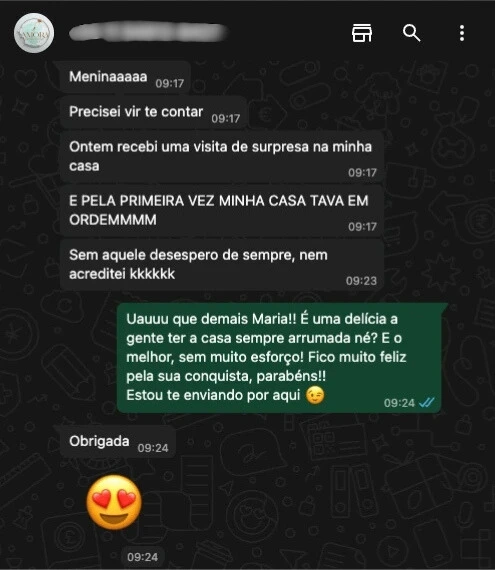 Depoimento de Maria sobre o Lar Sem Caos