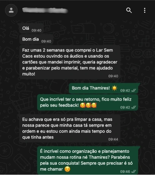 Depoimento de Thamires sobre o Lar Sem Caos